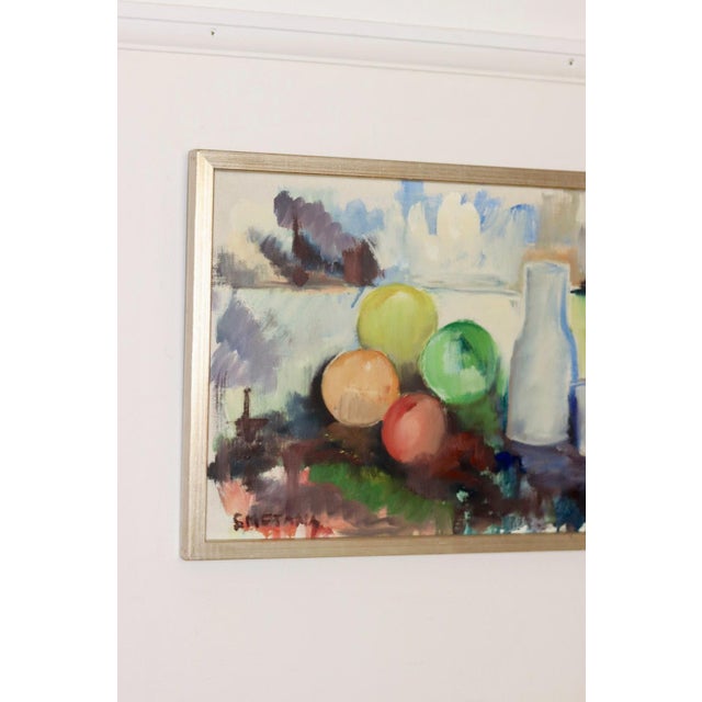 Smetana, Still Life, 1950s, Oil on Canvas, Framed For Sale - Image 8 of 10