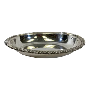 Antique John Sherwood & Son Silver Plate Oval Serving Bowl Made in England - Circa 19th Century