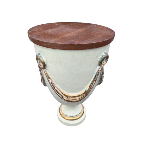 Elevate your home decor with a Vintage Italian Anduze pot Table, designed in the timeless Regency style. This elegant...