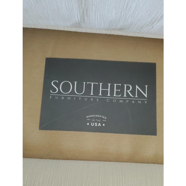 2010s Southern Furniture Co. For Saks Fifth Avenue Tufted Settee For Sale - Image 5 of 6