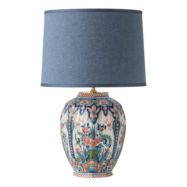 Dutch Delft Ceramic Table Lamp from Royal Tichelaar Makkum, 1940s For Sale