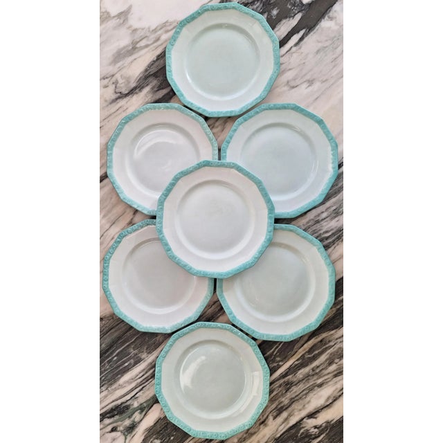 Last Chance!Antique Transitional Style Richard Briggs Inc Salad Plates - Set of 7 For Sale In Seattle - Image 6 of 12