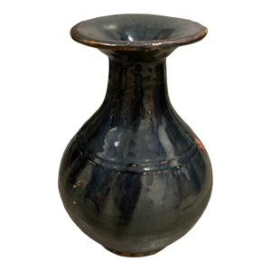 Early 20th Century Chinese Black Glaze Pottery Vase