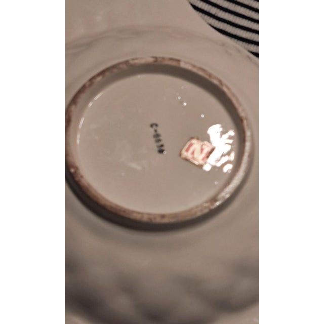 Vintage White Ceramic Weaved Medium Sized Catch All Dish Italian For Sale - Image 12 of 12