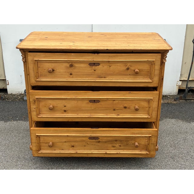 Pine Chest of Three Drawers For Sale - Image 15 of 18