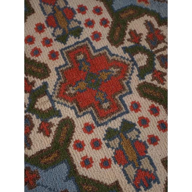Hand Woven Approx. 2.5’ X 10’ Wool Oriental Runner Rug For Sale In Philadelphia - Image 6 of 7
