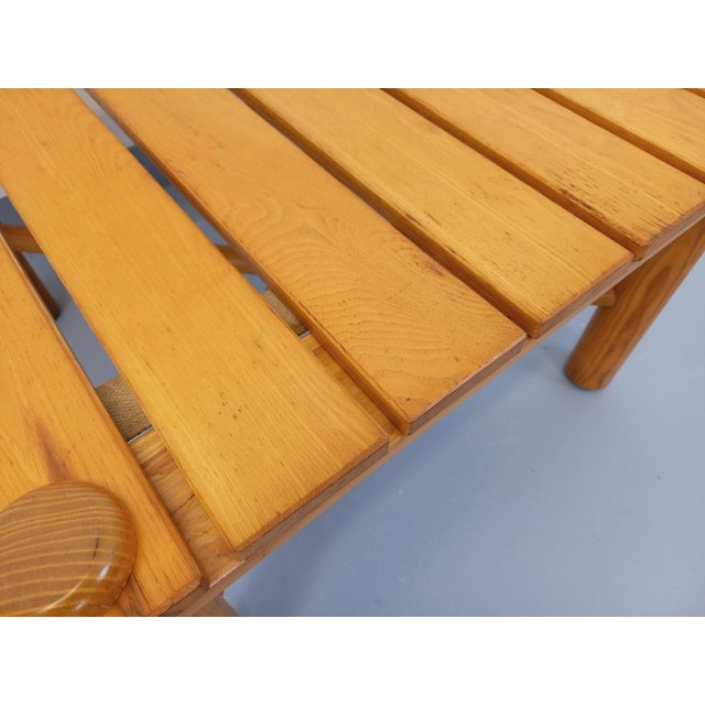 Vintage Square Coffee Table in Pine, 1970s For Sale - Image 10 of 16