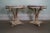Hollywood Regency Grosfeld House Painted Wood Marble Top Side Tables For Sale - Image 3 of 10