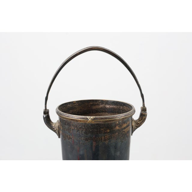 Art Deco Silvered Copper Champagne Bucket, France, 1910s For Sale - Image 5 of 14