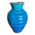 1990s Mediterranean Style Blue Crackle Glazed Vase With Glossy Finish For Sale