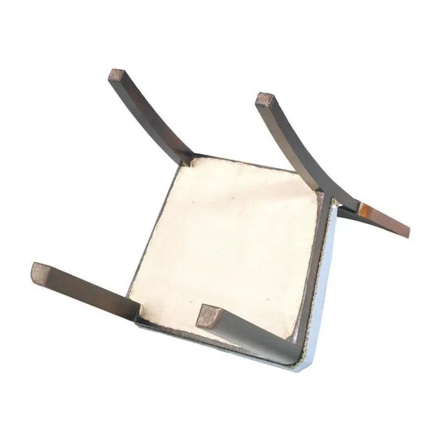 Wood Art Deco Italian Light Blue Side Chair by Osvaldo Borsani for Atelier Borsani Varedo, 1930s For Sale - Image 7 of 8