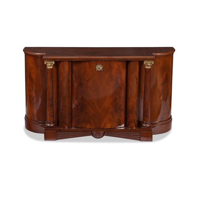Biedermeier Mahogany Credenza, Northern Germany, 1830s For Sale - Image 4 of 7