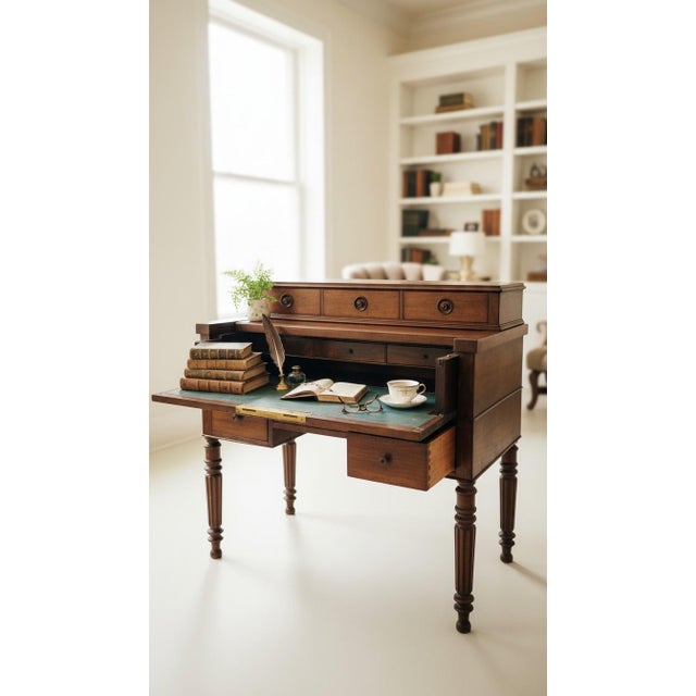 Brown Louis Philippe Stepped Desk, 1890s For Sale - Image 8 of 12