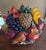 Late 20th Century Majolica Fruits in Basket Porcelain Sculpture For Sale - Image 5 of 13