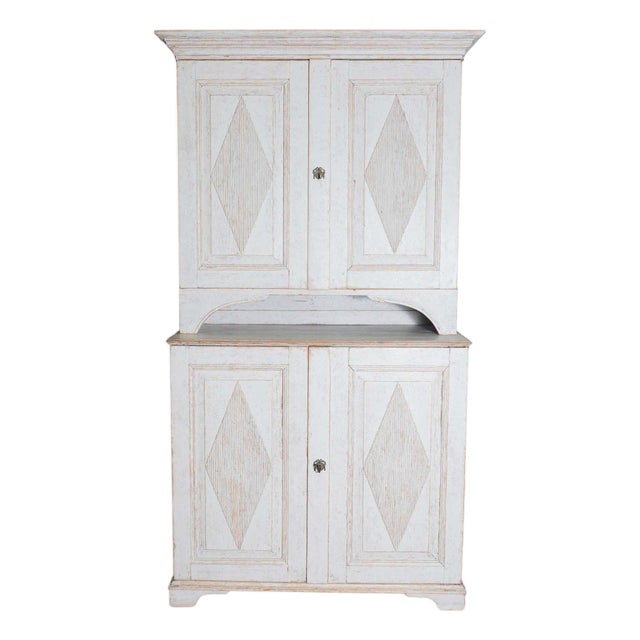 18th Century Swedish Gustavian Two-part Cabinet Circa 1790 For Sale
