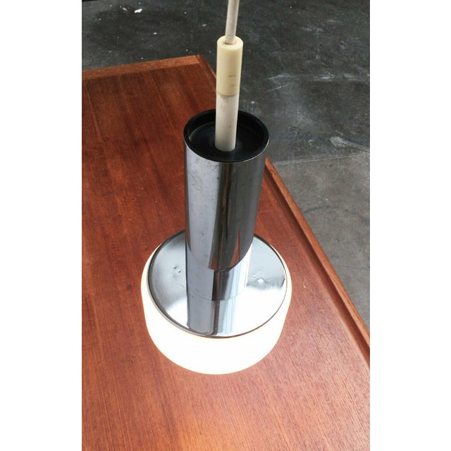 Mid-Century Space Age German Model P105 Glass and Chrome Pendant Lamps from Staff, 1960s, Set of 2 For Sale - Image 11 of 18