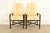 An exceptional pair of Mid-Century Modern x-base armchairs or dining captain chairs By Edward Wormley for Dunbar Furniture...