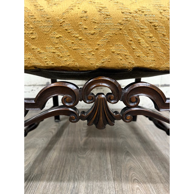 Vintage Spanish Revival Renaissance Revival Walnut Armchair For Sale In Kansas City - Image 6 of 14