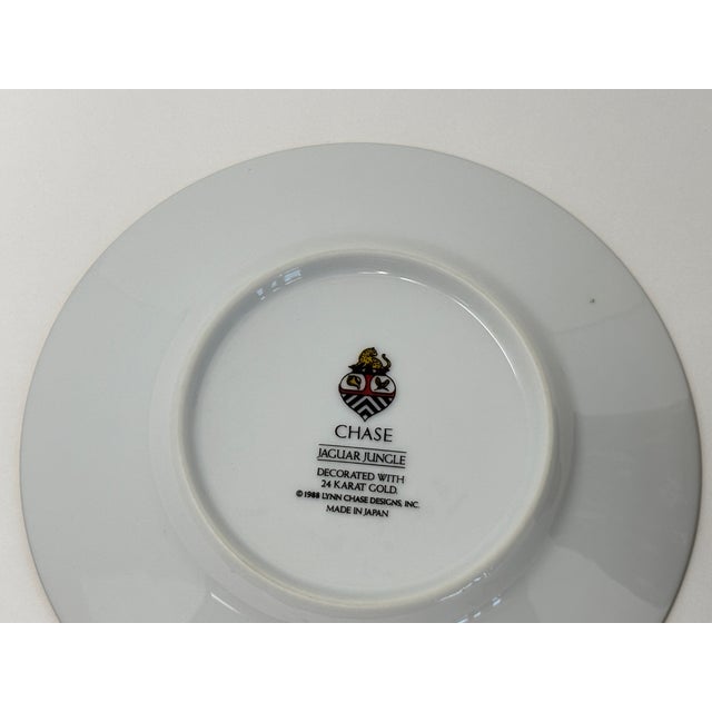 Gold Lynn Chase Jaguar Jungle Porcelain Cup and Saucer With Gold Trim For Sale - Image 8 of 16
