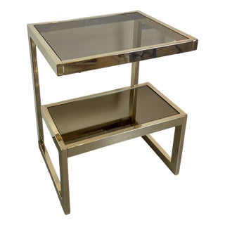G-Shaped Side Table by Belgochrom for Dewulf Selection, Belgium, 1980s For Sale