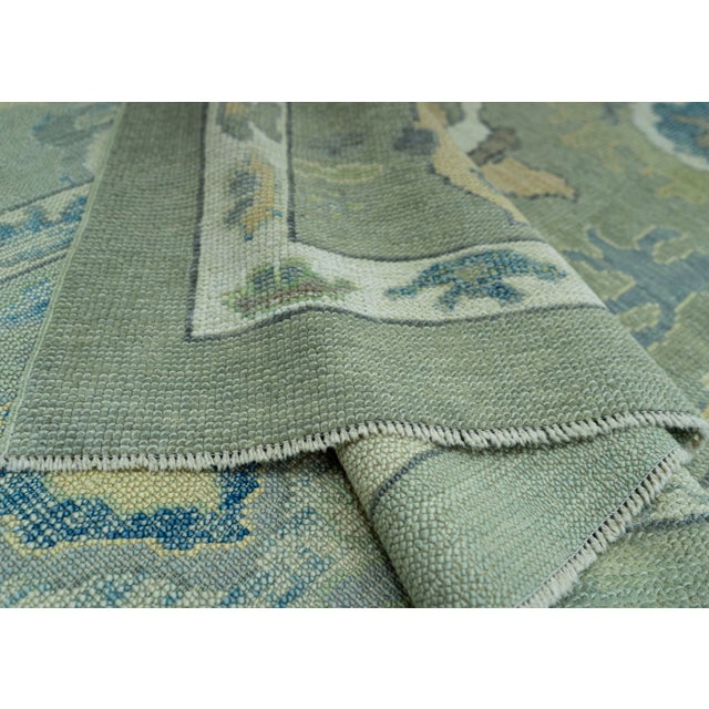 Gray Turkish Oushak Rug 8'6" x 12'4" #19183 For Sale - Image 8 of 8