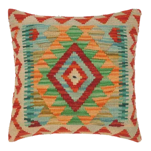 Shabby Chic Hand-Woven Turkish Kilim Throw Pillow