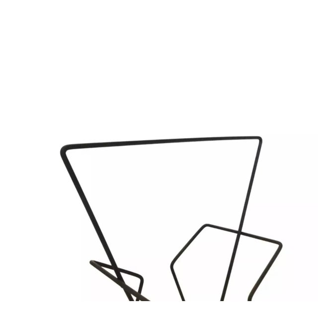1950s Vintage Mid Century Modern Atomic Magazine Rack For Sale - Image 4 of 8