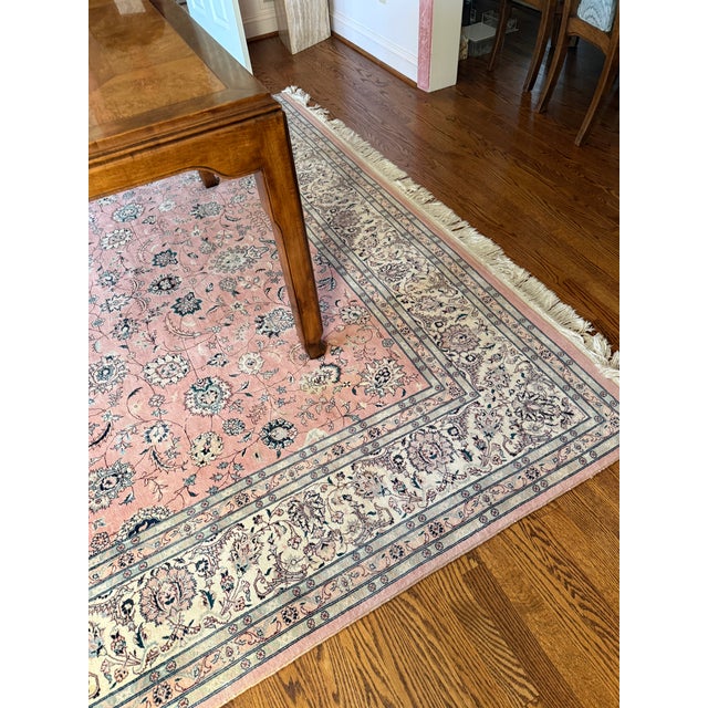 Vintage Super Fine Persian Pakistani Kashan Oriental Rug (10'5" X 8'4") For Sale - Image 9 of 15