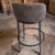 Animal Skin 4 Restoration Hardware Rh Thaddeus Italian Truffle Veneto Leather Swivel Barstools For Sale - Image 7 of 9