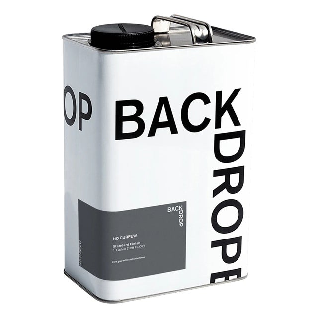 BACKDROP Standard Finish Interior Paint in No Curfew (Dark Gray with Cool Undertones) - 1 Gallon For Sale In Los Angeles - Image 6 of 6