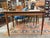 Vintage Checkerboard Wood Inlay Game Table For Sale - Image 9 of 9