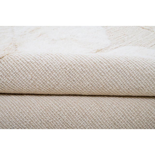 Textile Hand-Knotted Wool Rug by Azele Studio For Sale - Image 7 of 12