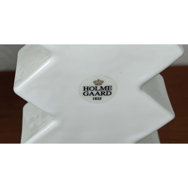 Postmodern Black and White Glass Candleholder by Halskov & Dalsgaard for Holmegaard, Set of 4 For Sale - Image 17 of 18