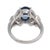 Vintage Gia 3.83 Carat Sapphire Diamond Platinum Ring, Size 6.5 For Sale In Los Angeles - Image 6 of 8
