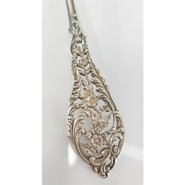 Late 19th Century Sterling Silver Dominick & Haff Salad Servers - 2 Piece Set For Sale - Image 9 of 12
