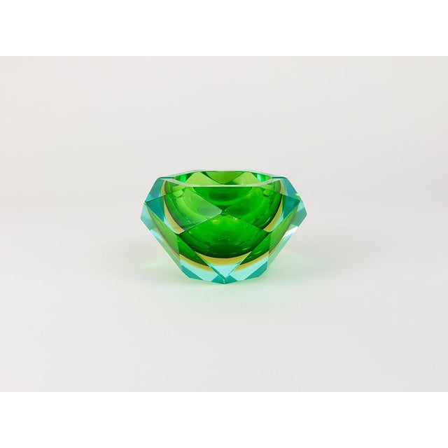 Italian Flavio Poli Colorful Faceted Diamond Ashtray by Seguso, 1960s For Sale - Image 10 of 18