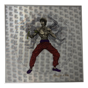 Keng Lau Signed and numbered 3/35 Pop Art Holographic 3D image of Bruce Lee