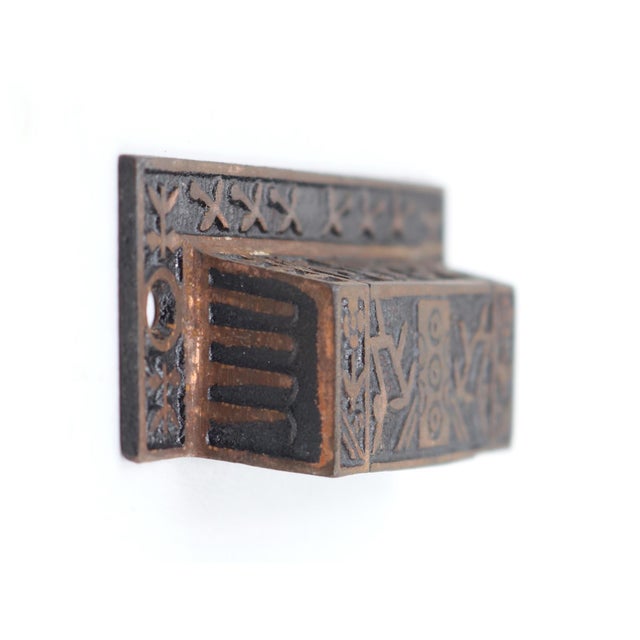 Pair of Antique Eastlake 3.5 In. Cast Iron Bin Pulls For Sale - Image 4 of 6