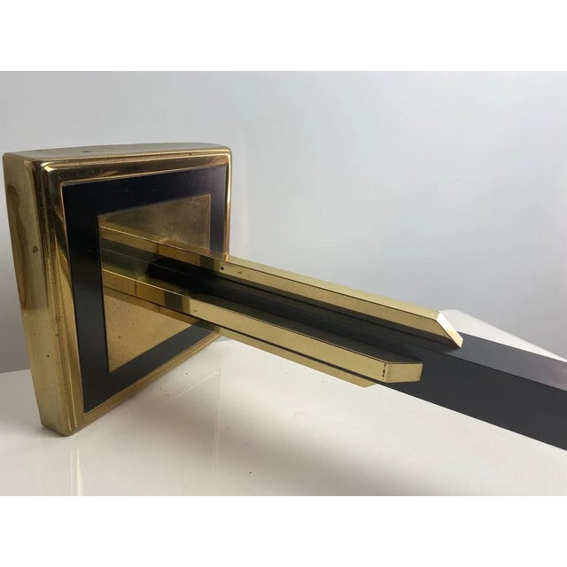 Vintage Gold and Brass Black Table Lamp, 1970s For Sale - Image 13 of 17