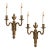 Antique French Louis XVI Style Twin-Light Wall Sconces - Gilt Bronze Ormolu Neoclassical Double Arm Wall Lights, Late 19th Century - Pair For Sale