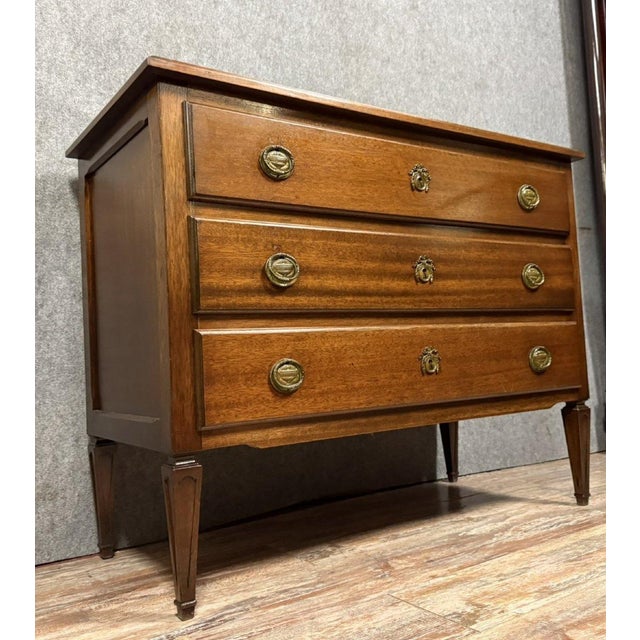Louis XVI Style Mahogany Chest of Drawers, 1890s For Sale - Image 3 of 8