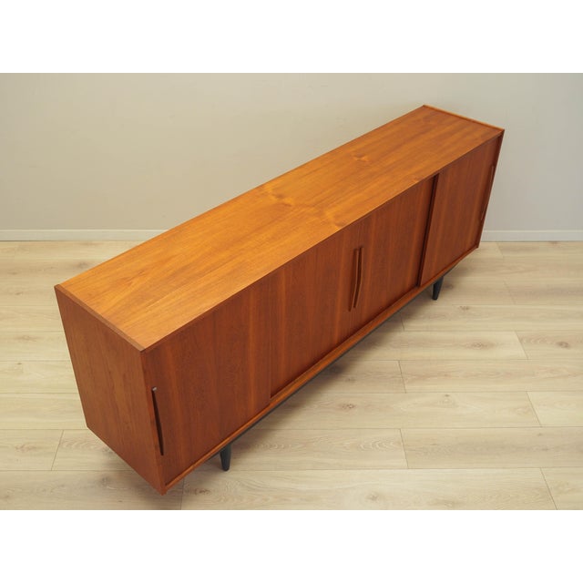 Orange Danish Teak Sideboard, 1970s For Sale - Image 8 of 15