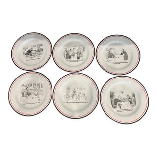 Vintage Exclusive New Yorker Appetizer Plates for Restoration Hardware- Set of 6 For Sale