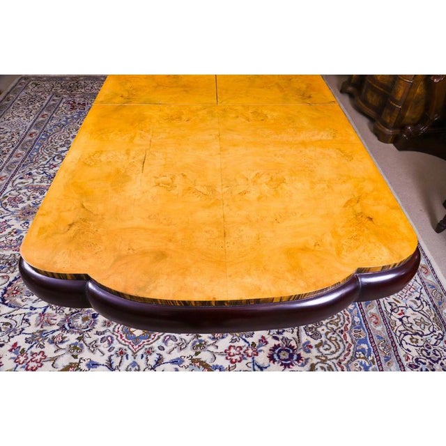 Antique Art Deco Epstein Burr Walnut Dining Table, 1920s For Sale - Image 12 of 13