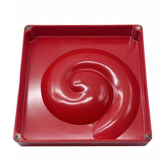 Plastic Red Spyros Ashtray by Eleonora Peduzzi Riva for Artemide, Italy, 1969 For Sale - Image 7 of 9