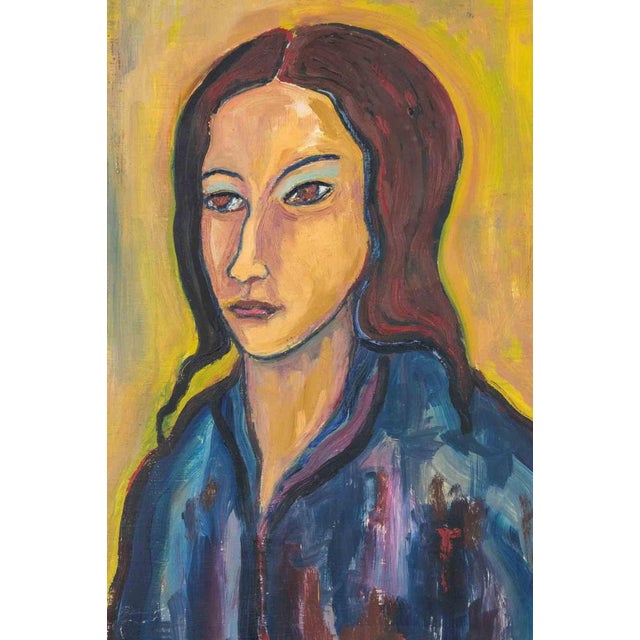 Oil and tempera on paper realized by sirio pellegrini in 1960s. Includes a wooden frame realized by the artis cm. 61x46....