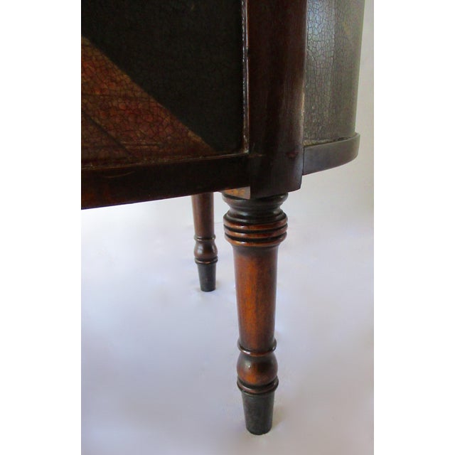 C .1993 Napoleonic-Style Craquelure Oval Side/End Table With Pull-Out Drinks Drawers,, 3-Drawer Fronts For Sale - Image 15 of 17