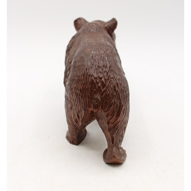 Traditional Circa 1900 Swiss Small-Medium Size Strolling Black Forest Bear For Sale - Image 3 of 7