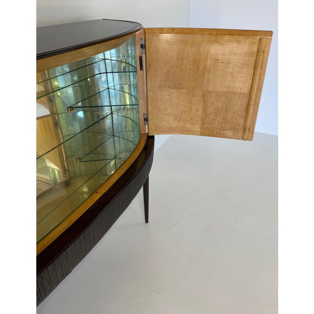 Art Deco Italian Bar Cabinet in Parchment with Inlays by Anzani, 1930s For Sale - Image 17 of 18