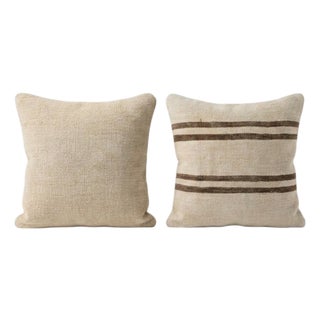 Anatolian Kilim Pillow Cover 16'' X 16'' - Set of Two For Sale